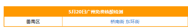 番禺20号核酸检测地点在哪里？番禺区21日核酸检测最新通知